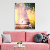 Surreal River Bos van Vlinders Canvas Afdruk (Insitu (Woonkamer))