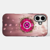 Surreal roze boze oog met rozenranken Case-Mate iPhone case (Achterkant (horizontaal))