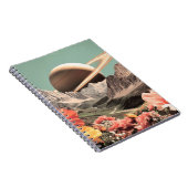 Surreal Saturn Over Mountain Valley Notitieboek (Rechterzijde)