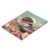 Surreal Saturn Over Mountain Valley Notitieboek (Linkerzijde)