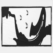 Surreal Saxophone Play Fleece Deken (Voorkant (Horizontaal))