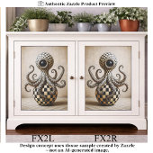 Surreal schaakbord octopus, Harlequin FX2L Tissuepapier