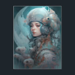 Surreal Science Fiction Woman & Creatures Briefkaart<br><div class="desc">Surreal Science Fiction Woman & Creatures</div>