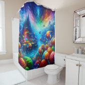 Surreal Seascape: Aquatic Utopia Curtain Douchegordijn (In situ)