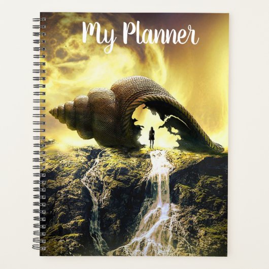 Surreal Seashell en Waterval Planner (Voorkant)