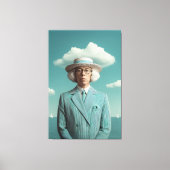 Surreal Seaside Gentleman Portret Canvas Afdruk (Voorkant)