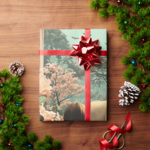 Surreal sfeerbeeld met olifanten zebra's cadeaupapier