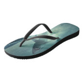 Surreal Shark Leap in Ocean Teenslippers (Schuin)