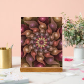 Surreal Shiny Flower Moderne Abstract Fractal Art Acryl Bord (Huwelijk)