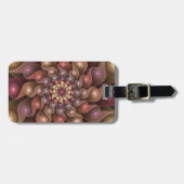 Surreal Shiny Flower Moderne Abstract Fractal Art Bagagelabel (Voorkant horizontaal)