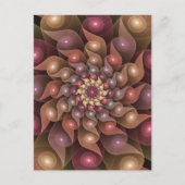 Surreal Shiny Flower Moderne Abstract Fractal Art Briefkaart (Voorkant)