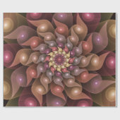 Surreal Shiny Flower Moderne Abstract Fractal Art Cadeaupapier (Vlak)