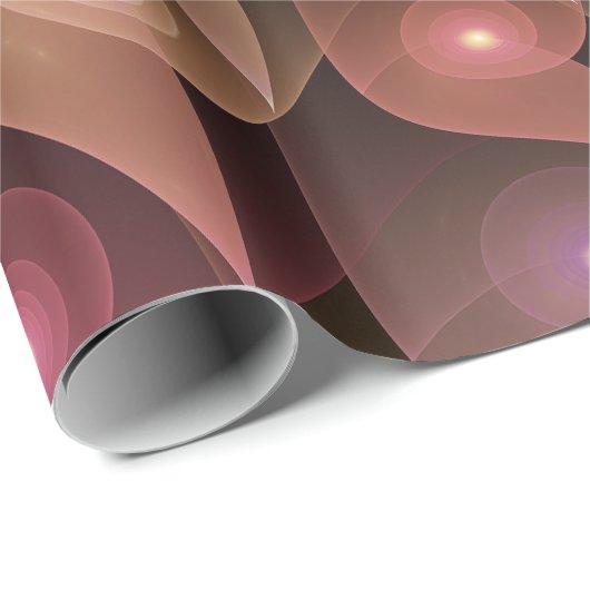 Surreal Shiny Flower Moderne Abstract Fractal Art Cadeaupapier (Rol Hoek)