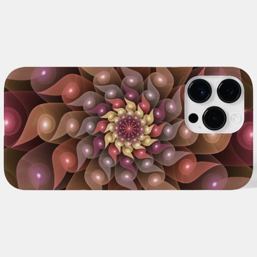 Surreal Shiny Flower Moderne Abstract Fractal Art Case-Mate iPhone Case (Achterkant (horizontaal))