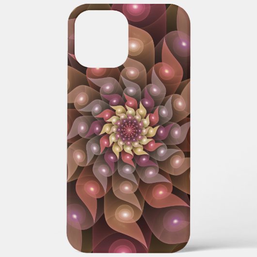 Surreal Shiny Flower Moderne Abstract Fractal Art Case-Mate iPhone Case (Achterkant)