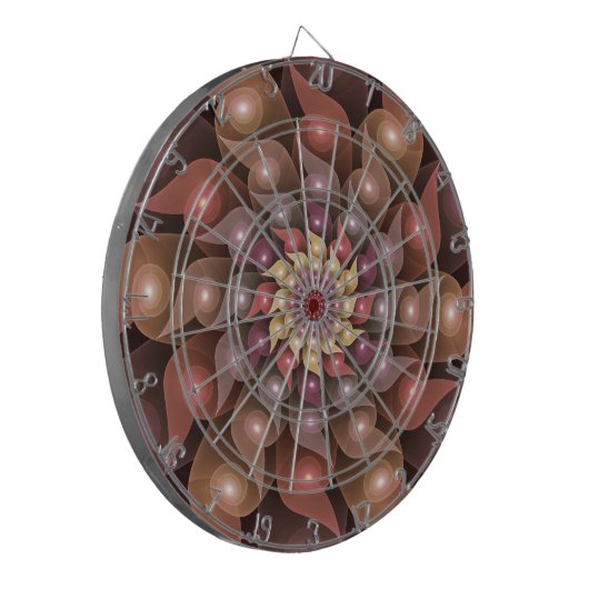 Surreal Shiny Flower Moderne Abstract Fractal Art Dartbord (Voorkant Links)