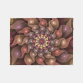 Surreal Shiny Flower Moderne Abstract Fractal Art Fleece Deken (Voorkant (Horizontaal))