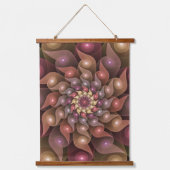 Surreal Shiny Flower Moderne Abstract Fractal Art Hangend Wandkleed (Voorkant)