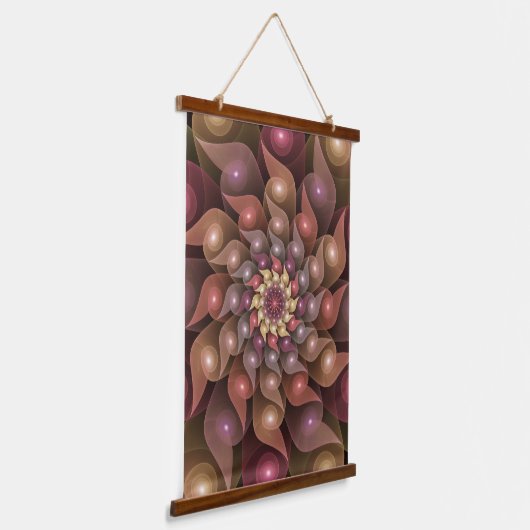 Surreal Shiny Flower Moderne Abstract Fractal Art Hangend Wandkleed (Gebogen)