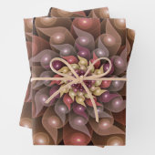 Surreal Shiny Flower Moderne Abstract Fractal Art Inpakpapier Vel (In situ)