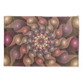 Surreal Shiny Flower Moderne Abstract Fractal Art Kussensloop (Achterkant)