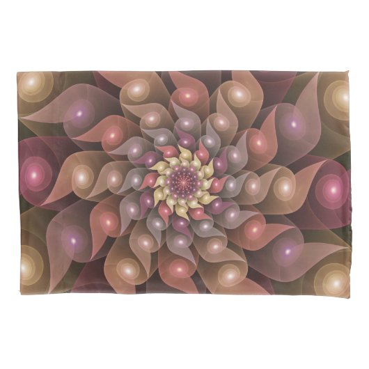 Surreal Shiny Flower Moderne Abstract Fractal Art Kussensloop (Voorkant)