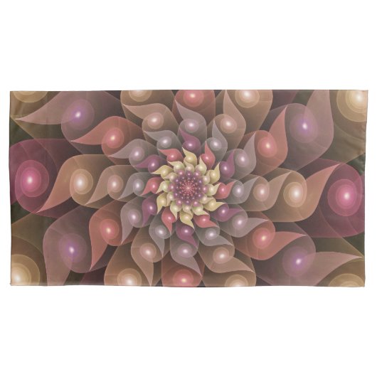 Surreal Shiny Flower Moderne Abstract Fractal Art Kussensloop (Voorkant)
