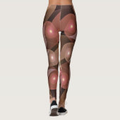 Surreal Shiny Flower Moderne Abstract Fractal Art Leggings (Achterkant)