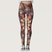 Surreal Shiny Flower Moderne Abstract Fractal Art Leggings (Voorkant)