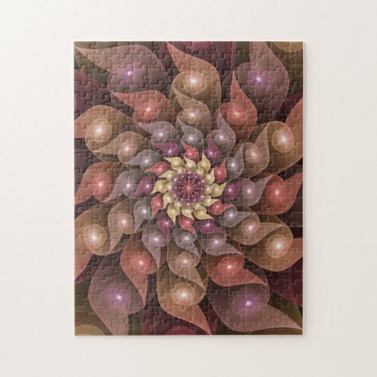 Surreal Shiny Flower Moderne Abstract Fractal Art Legpuzzel (Verticaal)
