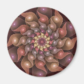 Surreal Shiny Flower Moderne Abstract Fractal Art Magneet (Voorkant)