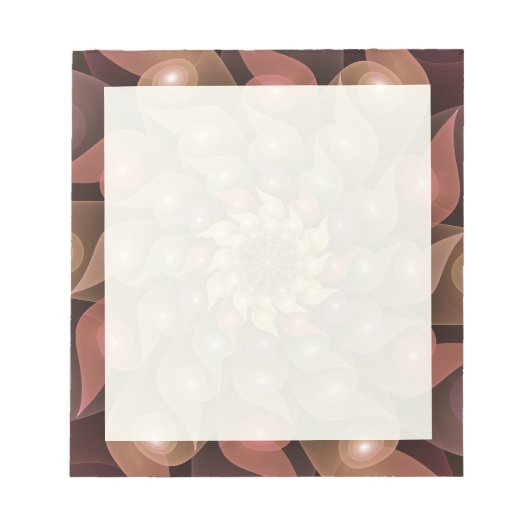 Surreal Shiny Flower Moderne Abstract Fractal Art Notitieblok (Voorkant)
