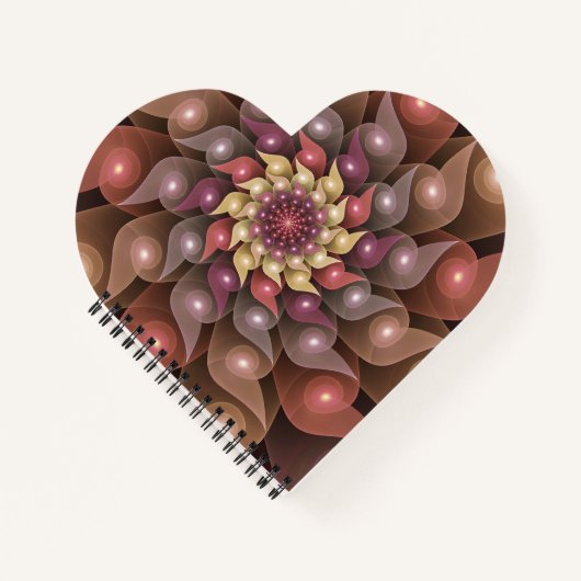 Surreal Shiny Flower Moderne Abstract Fractal Art Notitieboek (Voorkant)