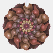 Surreal Shiny Flower Moderne Abstract Fractal Art Ornament Kaart (Achterkant)