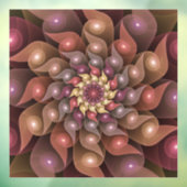 Surreal Shiny Flower Moderne Abstract Fractal Art Raamsticker (Vel 3)