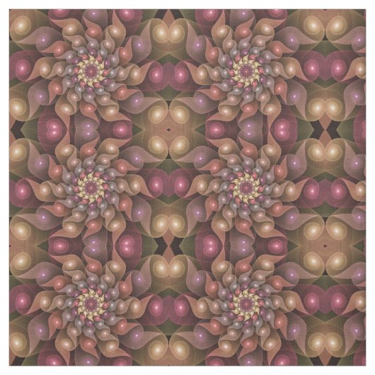 Surreal Shiny Flower Moderne Abstract Fractal Art Stof (Swatch)