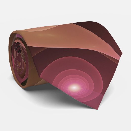 Surreal Shiny Flower Moderne Abstract Fractal Art Stropdas (Opgerold)