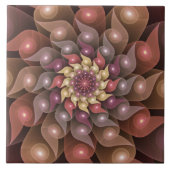 Surreal Shiny Flower Moderne Abstract Fractal Art Tegeltje (Voorkant)