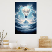 Surreal Shuttlecock Fantasy Landschap Poster (Keuken)