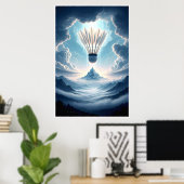 Surreal Shuttlecock Fantasy Landschap Poster (Thuiskantoor)