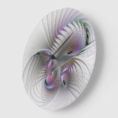 Surreal Shy Beauty Modern Abstracte fractal Art Grote Klok (Hoek)