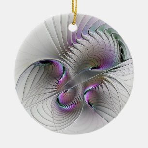 Surreal Shy Beauty Modern Abstracte fractal Art Keramisch Ornament
