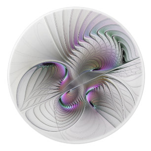 Surreal Shy Beauty Modern Abstracte fractal Art Keramische Knop