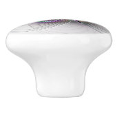 Surreal Shy Beauty Modern Abstracte fractal Art Keramische Knop (Zijkant)