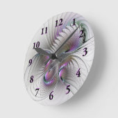 Surreal Shy Beauty Modern Abstracte fractal Art Ronde Klok (Hoek)