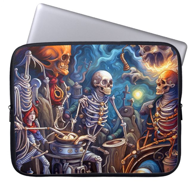 Surreal Skeletons II Laptop Sleeve (Voorkant)