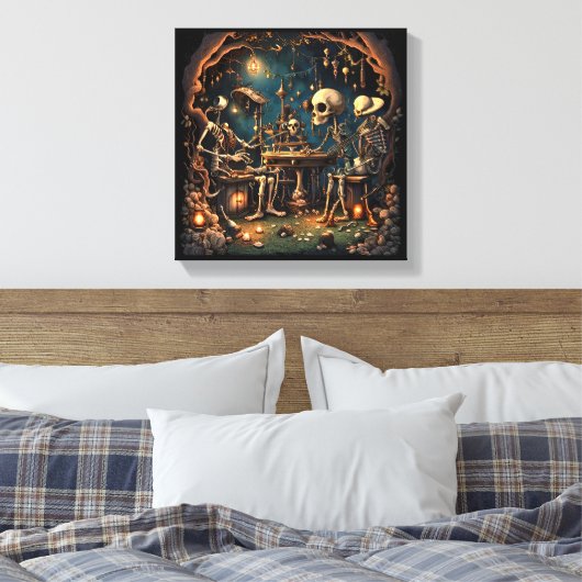 Surreal Skeletons III Canvas Afdruk (Insitu (Slaapkamer))