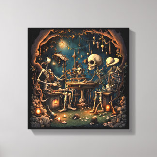 Surreal Skeletons III Canvas Afdruk
