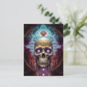 Surreal Skull Colorful Visionary Art Briefkaart (Staand voorkant)