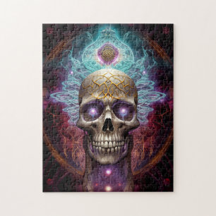Surreal Skull Colorful Visionary Art Legpuzzel
